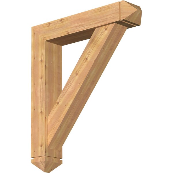 Ekena Millwork Traditional Arts and Crafts Smooth Bracket w/ Offset Brace, Western Red Cedar, 7 1/2"W x 38"D x 44"H BKT0806X38X44TRA03SWR - main